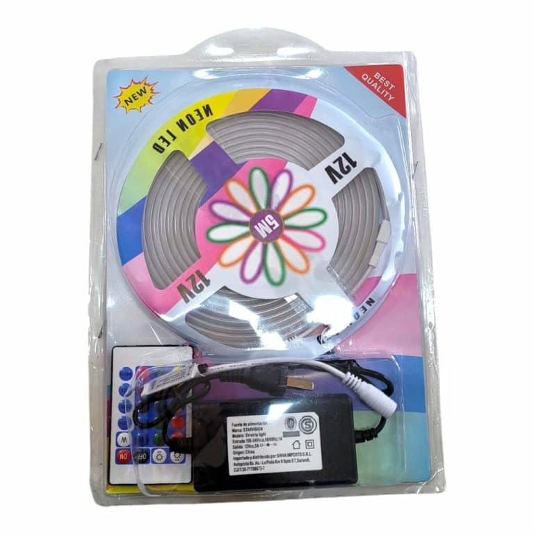 TIRA NEON 2835M 5mts DG-12V RGB C/FUENTE