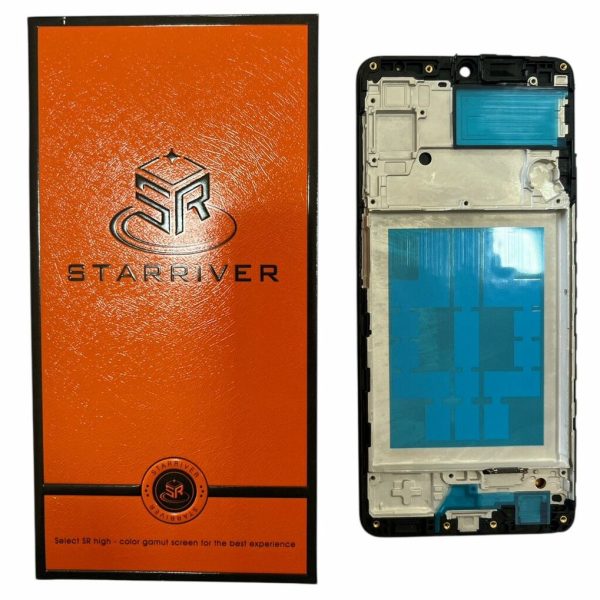 MODULO DE SAMSUNG A22 4G INCELL  NEGRO C/ MARCO STARRIVER PREMIUN