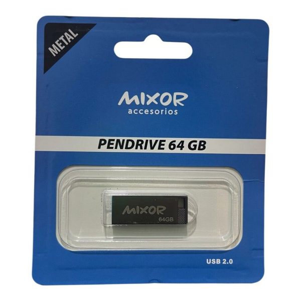 PENDRIVE DE 64GB MIXOR METAL