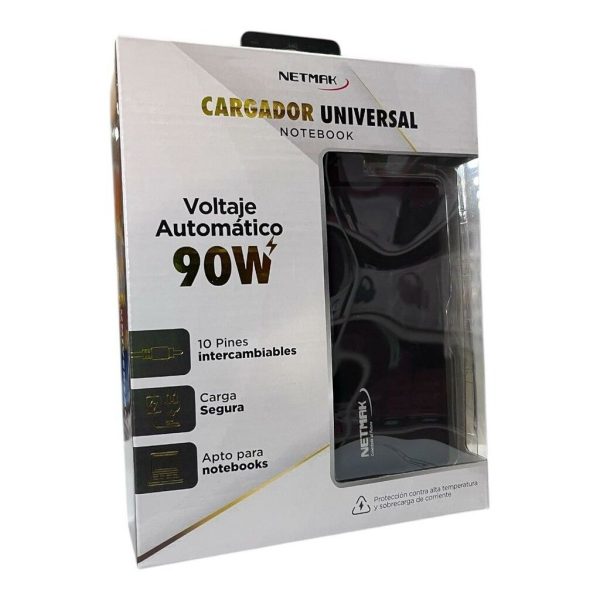 CARGADOR DE NOTEBOOK AUTOMATICO 90W NETMAK NM-1287