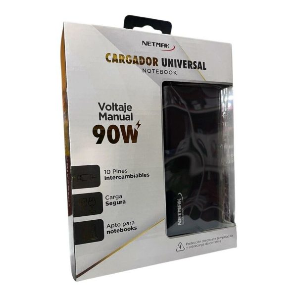CARGADOR DE NOTEBOOK MANUAL 90W NETMAK NM-1187
