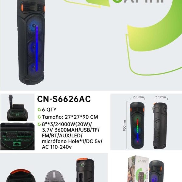 PARLANTE CAFINI CN-S6626AC
