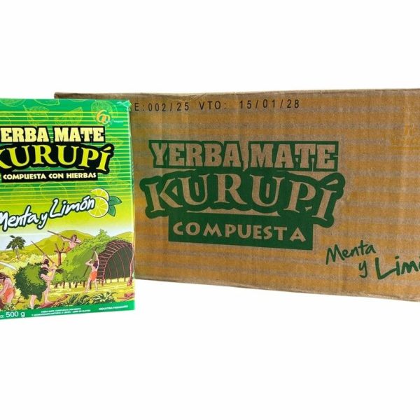 YERBA MATE JURUPI MENTA Y LIMON X 12 UNIDADES DE 500gr